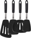 Set of 4 Silicone Spatula Utensils by Boxiki Kitchen. Professional Silicone and Stainless Steel Kitchen Spatula for Cooking, Pancakes, Eggs and Fish.-Ruum Studio Home