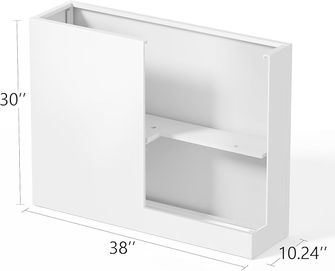 Stoog 38" Large Planters for Outdoor Plants, All-Weather Rectangular Metal Planter Box with Removable Insert Shelf, and Modern Design – Ideal for Plants, Flowers, Vegetables, Garden, White-Ruum Studio Home