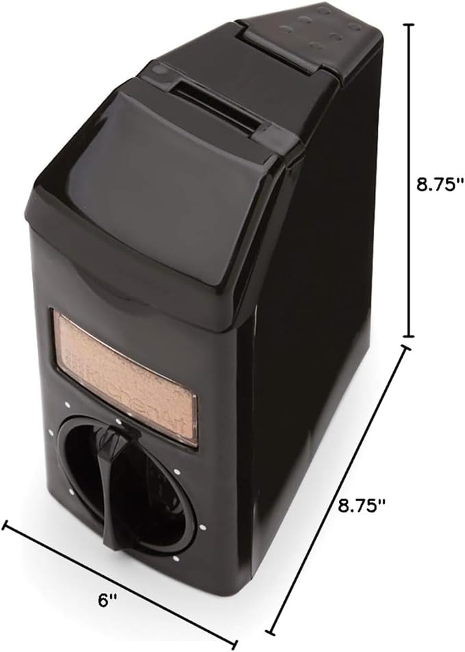 Kitchen Art Spice Rack Select-A-Spice Auto-Measure Carousel 12 Compartments Black 8.75 x 8.75 x 6 inches-Ruum Studio Home