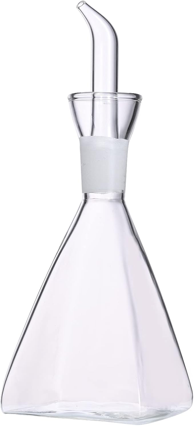 ELETON Olive Oil Dispenser Borosilicate Glass Bottle - 8 oz 250ml Non Drip Dispenser - Leak Proof Pourer Vinegar Drizzler Cruet - Easy Clean Drip Free Bottles for Kitchen-Ruum Studio Home