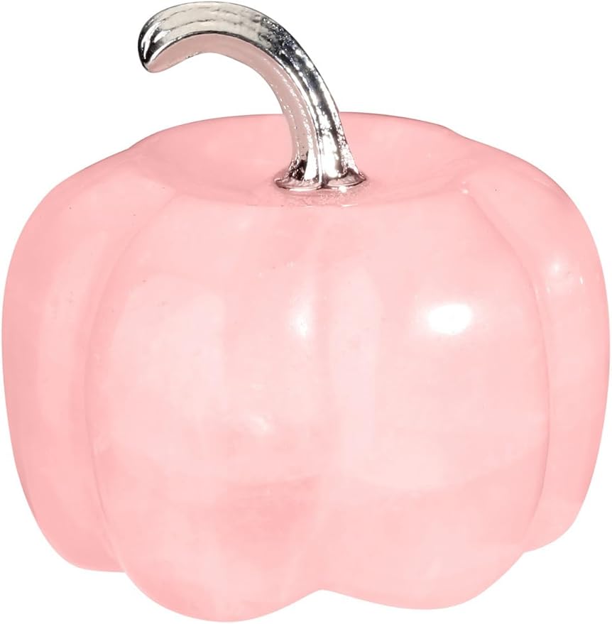 Jovivi Rose Quartz Crystal Pumpkin Figurine, 1.2" Mini Carved Gemstone Pumpkin Statue Decor Healing Stones Decorative Ornaments for Fall Harvest Thanksgiving Halloween Decorations Home Decor-Ruum Studio Home