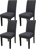 JQinHome 4 Pcs Dining Chair Slipcover, High Stretch Removable Washable Chair Seat Protector Cover for Home Party Hotel Wedding Ceremony-Ruum Studio Home