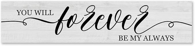 Generic Funny Wood Sign You Will Forever Be My Always Everywhere Rustic Wooden Hanging Sign Home Farmhouse Kitchen Wall Decor 16 x 4 Inch-Ruum Studio Home