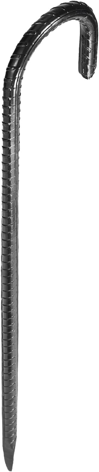 VEVOR Rebar Stakes, 16-Inch, Heavy-Duty 0.4 in Diameter J Hook, Galvanized Steel Ground Anchors with Chisel Point End & Rust-Resistant Coating, for Gardening Support, Fence, Camping Tents (16-Pack)-Ruum Studio Home