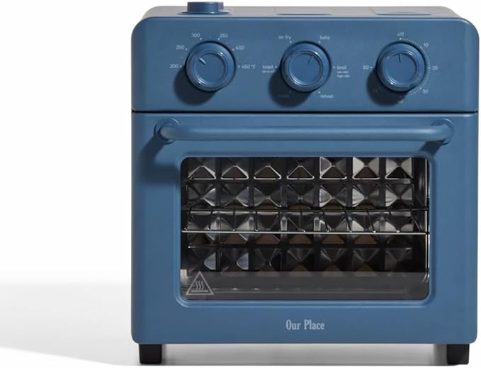 Our Place Wonder Oven | 6-in-1 Air Fryer & Toaster Oven with Steam Infusion | Compact, Countertop Friendly, Fast Preheat, Multifunctional | Air Fry, Toast, Roast, Bake, Reheat & Broil | Blue Salt-Ruum Studio Home