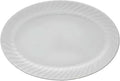 Lynns Paradise Imperial White 14-Inch Oval Platter, Set of 2, White; Heavy Duty; Chip Resistant; Lead and Cadmium Free; Freezer to Oven Safe up to 500°F-Ruum Studio Home