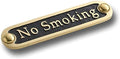 No Smoking Brass Door Sign. Traditional Style Home Décor Wall Plaque Handmade By The Metal Foundry UK.-Ruum Studio Home