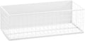 Magnetic Stotage Basket, Magnetic Shelf for Fridge, Magnetic Spice Rack Wire Mesh Magnetic Organizer Holder Accessories for Office Kitchen Classroom Storage,White, 9.44" x 4" x 3.14"-Ruum Studio Home