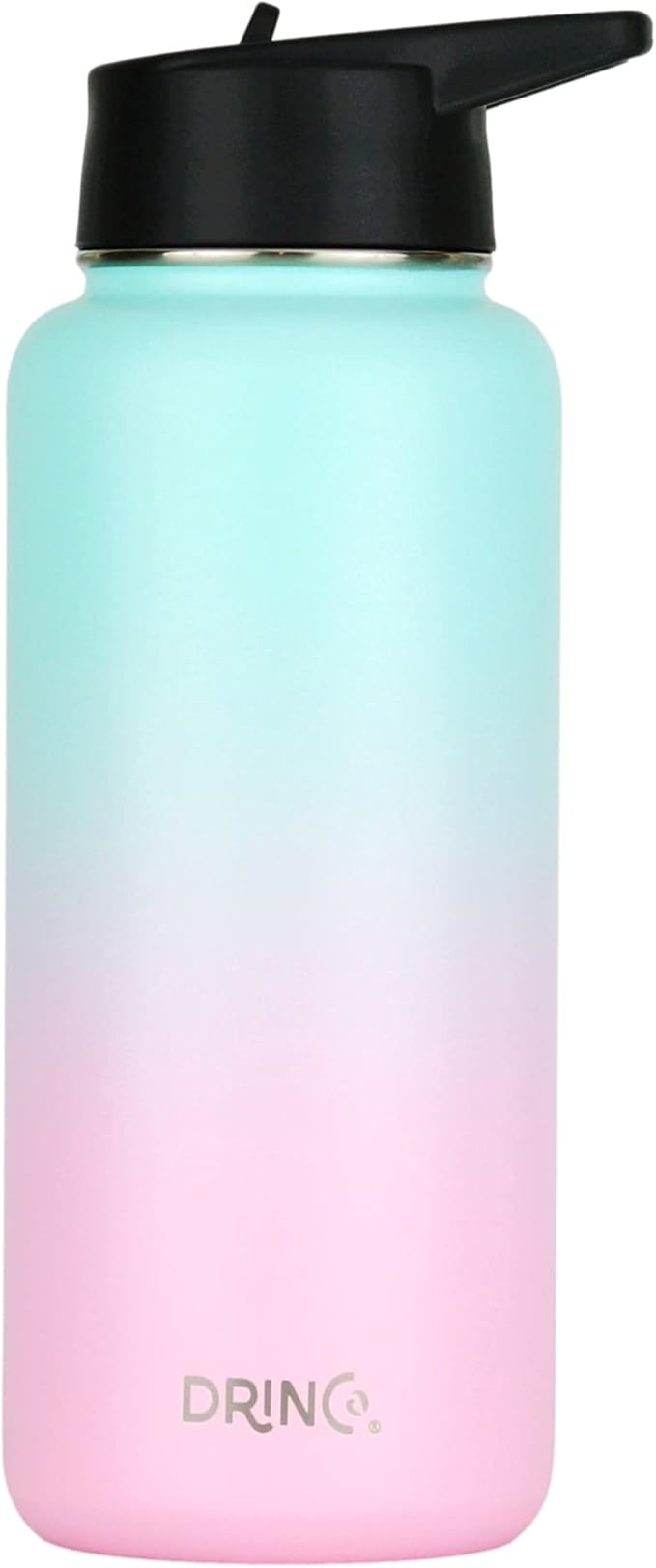 DRINCO Stainless Steel Water Bottle Spout Lid Vacuum Insulated Double Wall Water Bottle Wide Mouth (40oz 32oz 22oz 18oz 14oz) Leak Proof Keeps Cold or Hot (32 oz, 32oz Macaron)-Ruum Studio Home