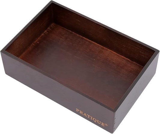 Bamboo Drawer Organizer - Kitchen Utensil Organizer Silverware Tray Cutlery Holder，Office Desk Supplies and Accessories,8.9 * 5.9 * 2.6,Nut-brown-Ruum Studio Home