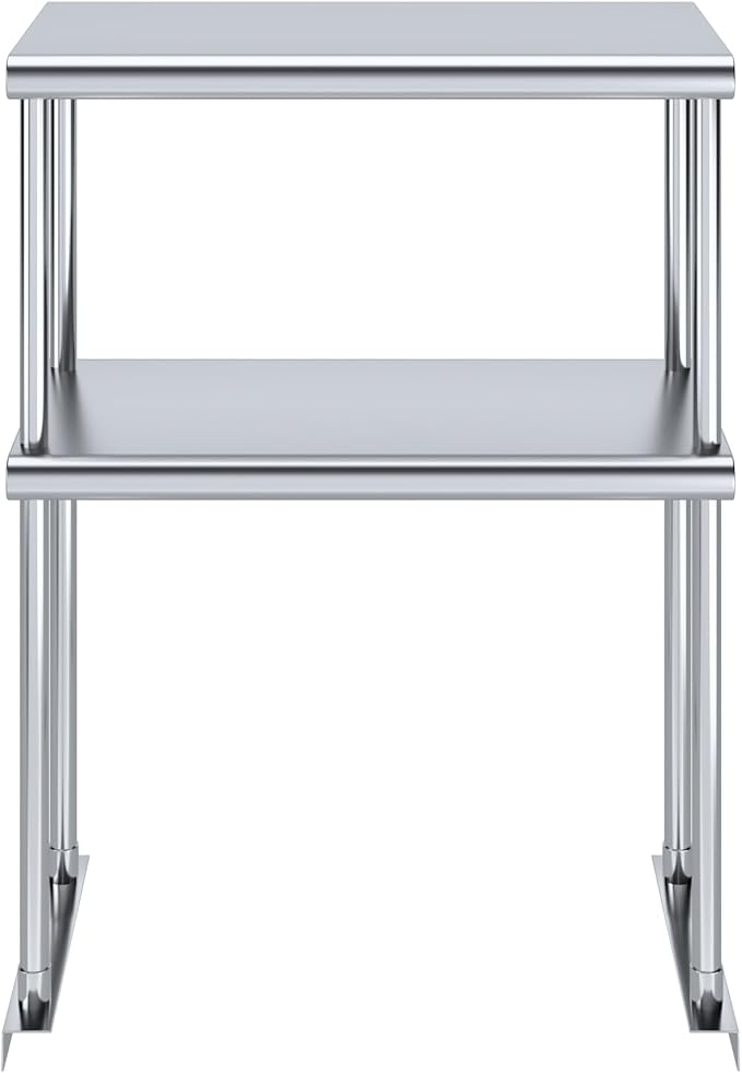 AmGood Double OverShelf Stainless Steel NSF - Many (24" Long x 12" Deep)-Ruum Studio Home