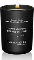 M&SENSE Natural Soy Candle| Espresso Love | 8.82 oz, 50H Burn | Minimalist Scented Candle for Relaxation, Gifting, Home Décor | for Bedroom, Office, Party Medium-Ruum Studio Home