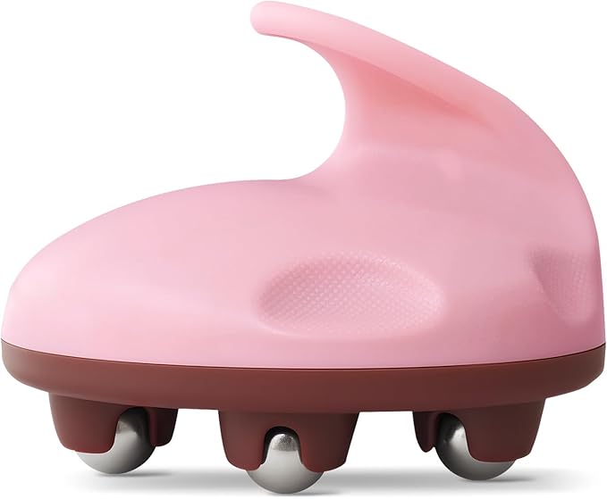 Lymphatic Massage Roller for Cellulite Remover Body Sculpting - Handheld Cellulite Massage Tool for Body Bloat Blood Circulation Lymphatic Drainage Pink-Ruum Studio Home