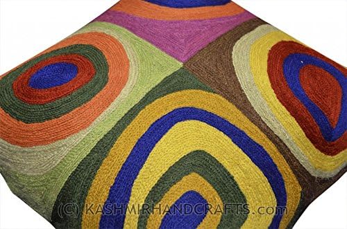 Kandinsky Abstract Pillow Cover - Quadrate | Modern Pillows | Modern Chair Cushion | Contemporary Pillow | Modern Farmhouse Pillows | Modern Couch Pillow | Handmade Wool Size 18x18-Ruum Studio Home