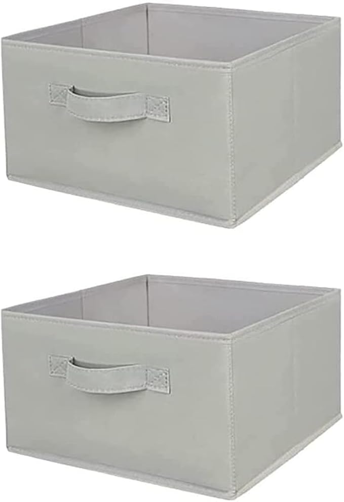 Hanging Shelf Closet Storage Organizer Removable Drawers ，Hanging Storage Organizer Hanging Sweater 2 Sock Underwear Drawers for Closet, Bedroom, Light Grey-Ruum Studio Home