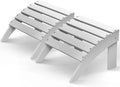 GREENVINES Adirondack-Ottoman | Set of 2 | HDPE Plastic | Outdoor Footrest | All Weather | Foot Rest | Foot Stool | White | for Adirondack Chair | for Patio Backyard Pool-Ruum Studio Home