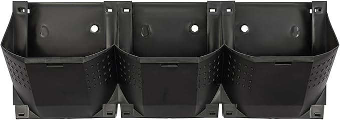 36 Pockets Hanging Planter Bags, Vertical Wall Mounted Plant Planting Grow Bags, Stackable Wall Planter with Timer, Self Watering Hanging Planters for Outdoor Indoor Garden-Black-Ruum Studio Home