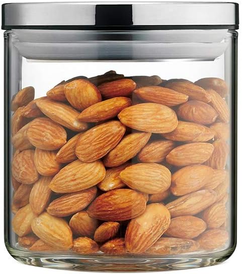 SIXAQUAE Glass Food Storage Containers Jar Stainless Steel Lids 600ml Airtight Canister Organization Sets Stackable…-Ruum Studio Home