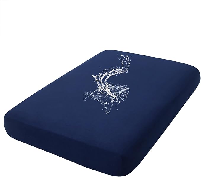 hyha Waterproof Couch Cushion Covers, Stretch Sofa Couch Seat Slipcover for Dog Washable, Non-Slip Waterproof Outdoor Cushion Covers for Patio Furniture Replacement (1 Piece for Medium, Navy)-Ruum Studio Home