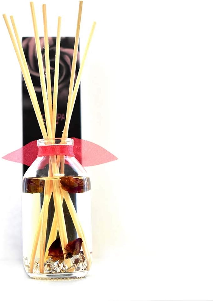 LOVSPA Reed Diffuser Set, Velvet Rose Scented Oil Diffuser with Sticks, Home Fragrance Accessories for Bathroom Shelf Decor, Aroma Diffusers for Home or Office Desk, USA Made-Ruum Studio Home