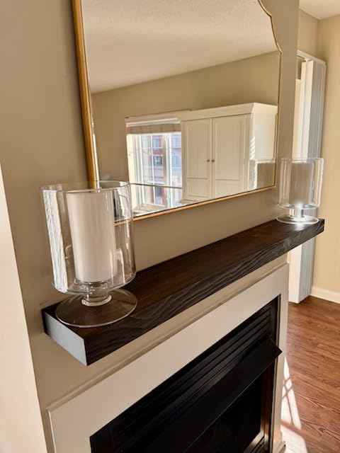 Joel's Antiques 54 Inch Wooden Floating Shelves for Wall - 54x8x2 in - Made of Natural Wood - Long Heavy Duty Wall Shelves - Made in USA NO TARIFFS - Perfect for Living Room, Kitchen - Mocha-Ruum Studio Home