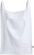 Amazhiyu 100% Linen Door Hanging Laundry Hamper Bag, 19x27 Inches (White)-Ruum Studio Home