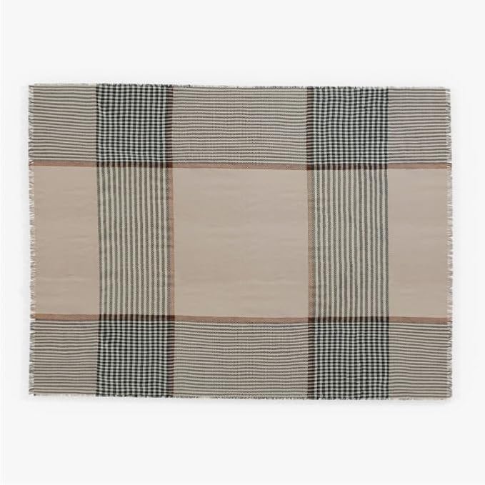 Outer Bug Shield Outdoor Throw Blanket w/Insect Shield Repellent Gear Technology- Lightweight Insect-Repellent Outdoor Blanket, Camping Picnic & Beach Blanket, Striped Plaid, 60” x 80”-Ruum Studio Home