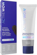 Active Wow Activated Charcoal Toothpaste - for Whitening Teeth, Made with Organic Coconut Oil & Xylitol, Charcoals Activated-Toothpaste (4 Ounce (Pack of 1)-Ruum Studio Home