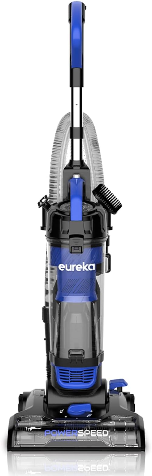 Eureka Lightweight Powerful Upright Vacuum Cleaner for Carpet and Hard Floor, PowerSpeed, New Model,Blue,black/New Model-Ruum Studio Home