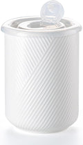 Food Storage Containers with Airtight Lids: Ceramic Canister Sets for Kitchen Countertop - Porcelain Jar for Coffee Tea Flour Sugar Rice Cookies Candy - White (42 oz)-Ruum Studio Home