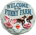 Spoontiques Funny Farm Stepping Stone - Cute Kitschy Decorative Garden Stone for Yard, Patio, Garden or Walkway - Outdoor or Indoor Home Decor-Ruum Studio Home