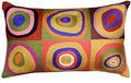 Lumbar Kandinsky Cushion Cover Farbstudie Quadrate Hand Embroidered Wool 13x21-Ruum Studio Home
