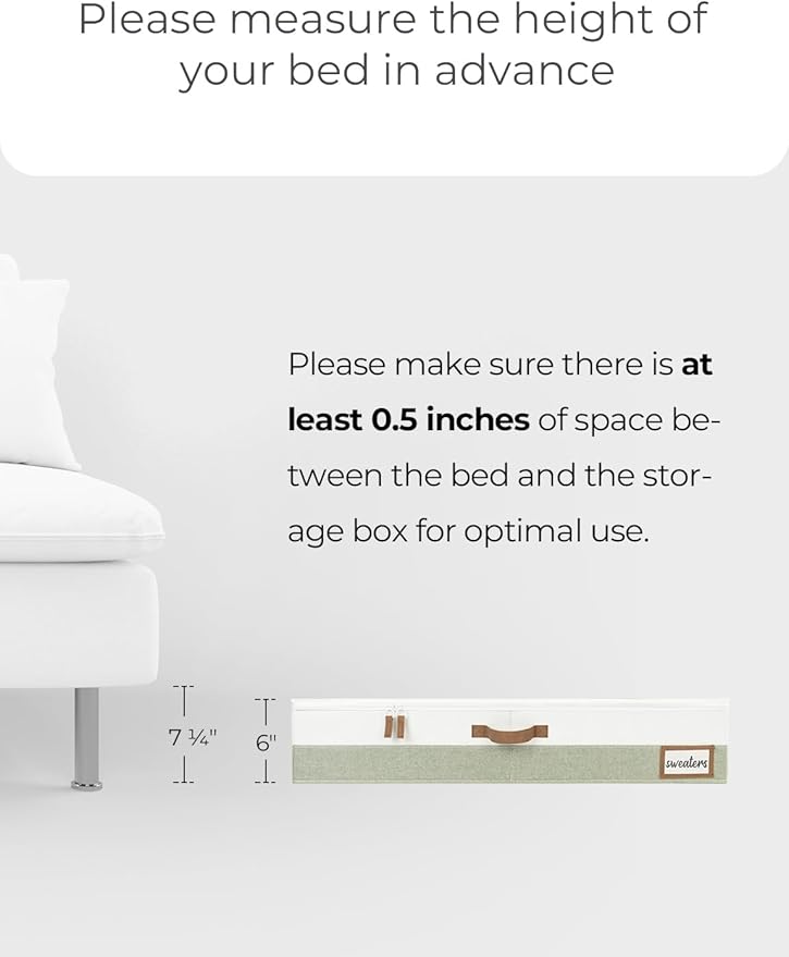 StorageWorks Large Under Bed Storage Containers with Handles and Label Holder, 2 Pack Ultra-thick Fabric Underbed Bins, Closet Organizer for Clothes, Blankets, Sweater-Ruum Studio Home