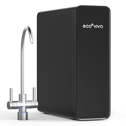 Ecoviva Under Sink Reverse Osmosis System, 8-Stage Water Filtration System, 600 GPD Water Purifier, Fast Dispense, 2.5:1 Pure to Drain, Easy Installation, Reduce PFAS, NSF/ANSI 58 Certified-Ruum Studio Home