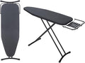 Ironing Board 48" x 15" with Retractable Iron Rest, RAINHOL Heavy Duty Full Size Iron Board, Sturdy Wide Frame with Thick Padding Cover, Height-Adjustable, Black-Ruum Studio Home