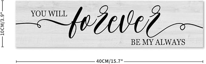 Generic Funny Wood Sign You Will Forever Be My Always Everywhere Rustic Wooden Hanging Sign Home Farmhouse Kitchen Wall Decor 16 x 4 Inch-Ruum Studio Home
