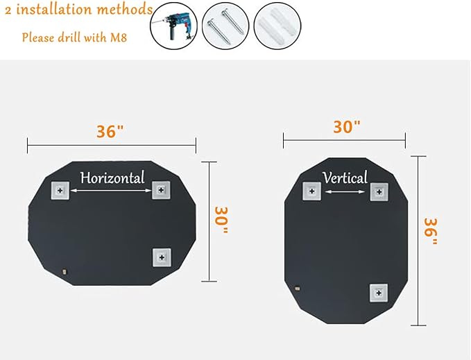 Single Beveled Edge Frameless Wall Mount Bathroom Vanity Mirror, 30” X 36”-Ruum Studio Home