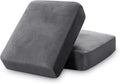 PrinceDeco Stretch Velvet Couch Cushion Covers for Individual Cushions Sofa Cushion Cover Seat, Sofa Covers Washable, Couch Seat Cushion Covers for Sectional (2 Pieces, Grey)-Ruum Studio Home