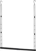 STORAGE MANIAC Hanging Closet Rod, Adjustable Width and Height Closet Hanging Organizer, Space-Saving Clothes Hanging Bar, Closet Extender Hanging Rod Double Closet Hanging Rod, 1 Pack Black-Ruum Studio Home