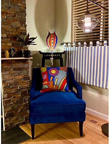 Kandinsky Modern Pillow Cover - Soul Abstract Pillows Farmhouse Chair Cushion Contemporary Couch Pillows Outdoor Mid Century Sofa Cushion Handmade Wool Size 18x18-Ruum Studio Home