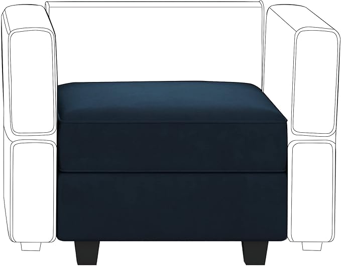 Belffin Storage Ottoman Module for Modular Sectional Sofa Square Seat Cube Velvet Foot Stool Blue-Ruum Studio Home