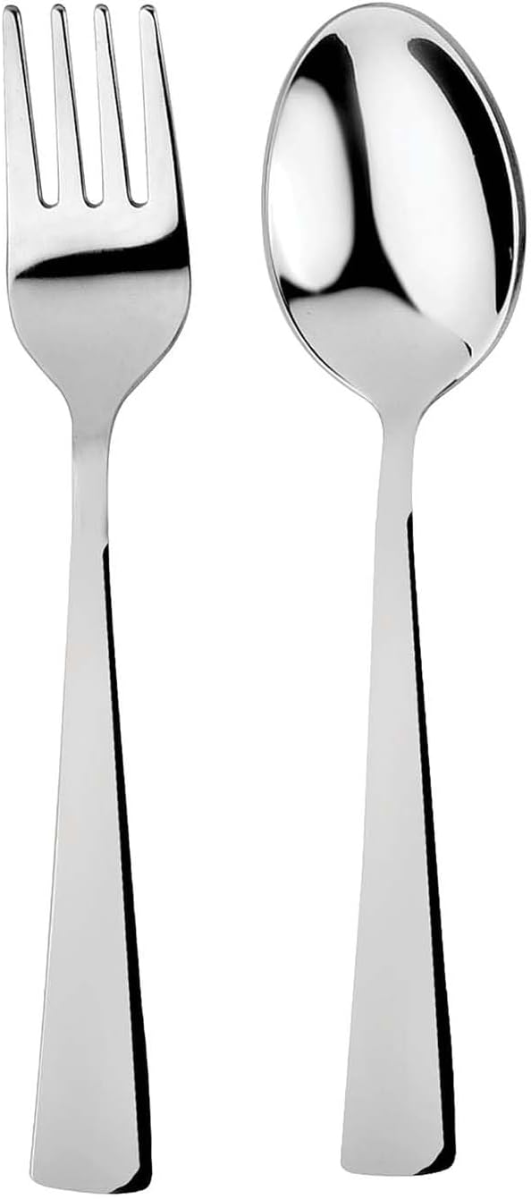 Ahimsa Stainless Steel Kids Utensils - Kids Fork and Spoon Set, Pediatrician Designed Toddler Silverware Set, 100% BPA Free & Dishwasher Safe (Classic)-Ruum Studio Home