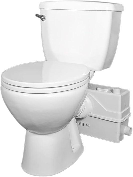 800W/1+HP American Round Macerating Toilet Kit with Macerator Pump for Basement Toilet System, 3-Piece Kit by Lift Assure-Ruum Studio Home