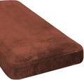 H.VERSAILTEX Velvet Stretch Individual Chaise Cover Sectional Couch Covers for L Shaped Sofa Both Left/Right Furniture Protector Seat Cushion Sofa Cover (1 Piece Chaise Cover, Rust)-Ruum Studio Home