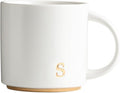 COLLECTIVE HOME - Monogram Ceramic Mugs, 15 oz Golden Initial Coffee Cups, Elegant Alphabet Tea Mugs, Elegant Personalized Mug with Gift Box, Luxurious Cups for Office and Home (s)-Ruum Studio Home