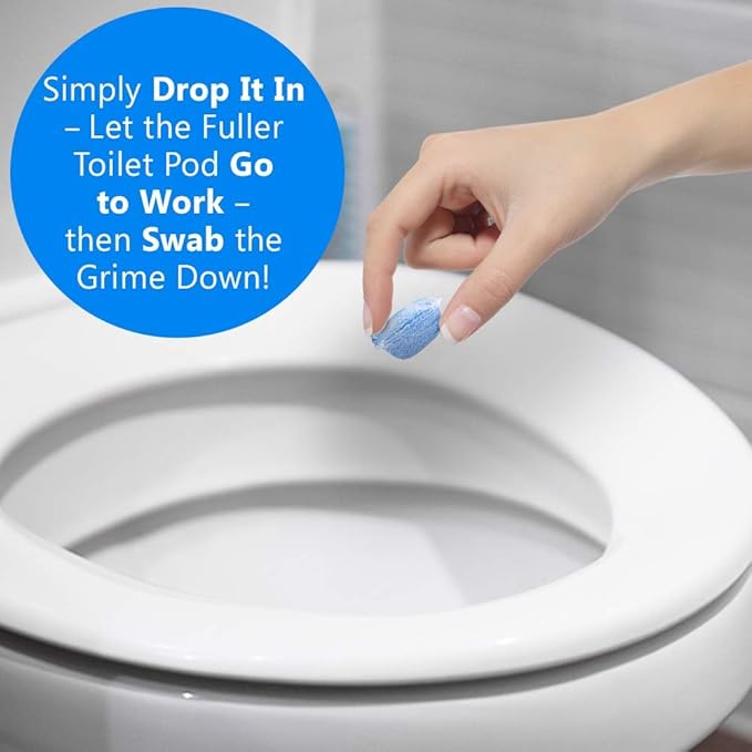 Fuller Brush Toilet Bowl Cleaner Pods - Water Soluble Tablet Cleansers - Cleans Descales & Refreshes Bathroom Toilets Removes Odors & Stains Light Fresh Scent Ideal for Homes and Businesses 6-Pack-Ruum Studio Home
