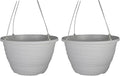 The HC Companies Wrapt Hanging Planters - Lightweight Plant Pot Hanger for Hanging Plants, Vegetables & Herbs - Outdoor & Indoor Hanging Basket for Plants (13" White, Pack of 2)-Ruum Studio Home