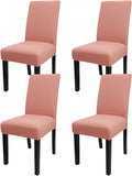 JQinHome Terra Cotta Chair Covers for Dining Room Set of 4, High Stretch Removable Washable Parsons Chair Slipcover for Home Party Hotel Wedding Ceremony (4PCS,Terra Cotta)-Ruum Studio Home