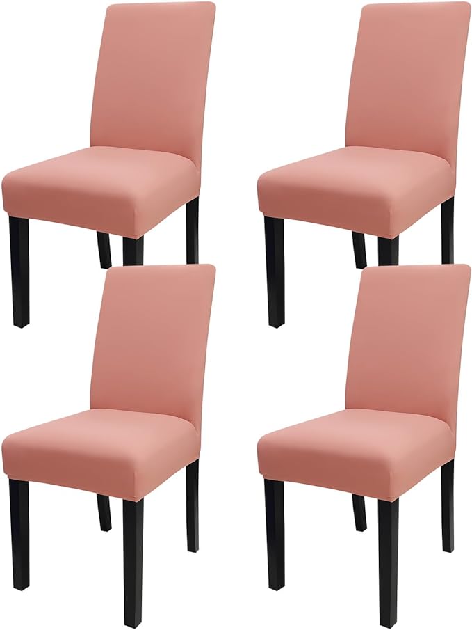 JQinHome Terra Cotta Chair Covers for Dining Room Set of 4, High Stretch Removable Washable Parsons Chair Slipcover for Home Party Hotel Wedding Ceremony (4PCS,Terra Cotta)-Ruum Studio Home