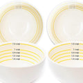 Uba Portion Control Bowl (Porcelain) for Measuring, Bariatric Diet, Diabetes (4 Pack)-Ruum Studio Home